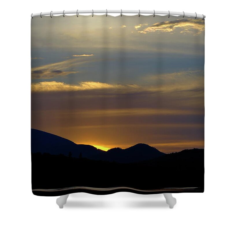 Sunset Shower Curtain featuring the photograph The Glow by Harry Moulton