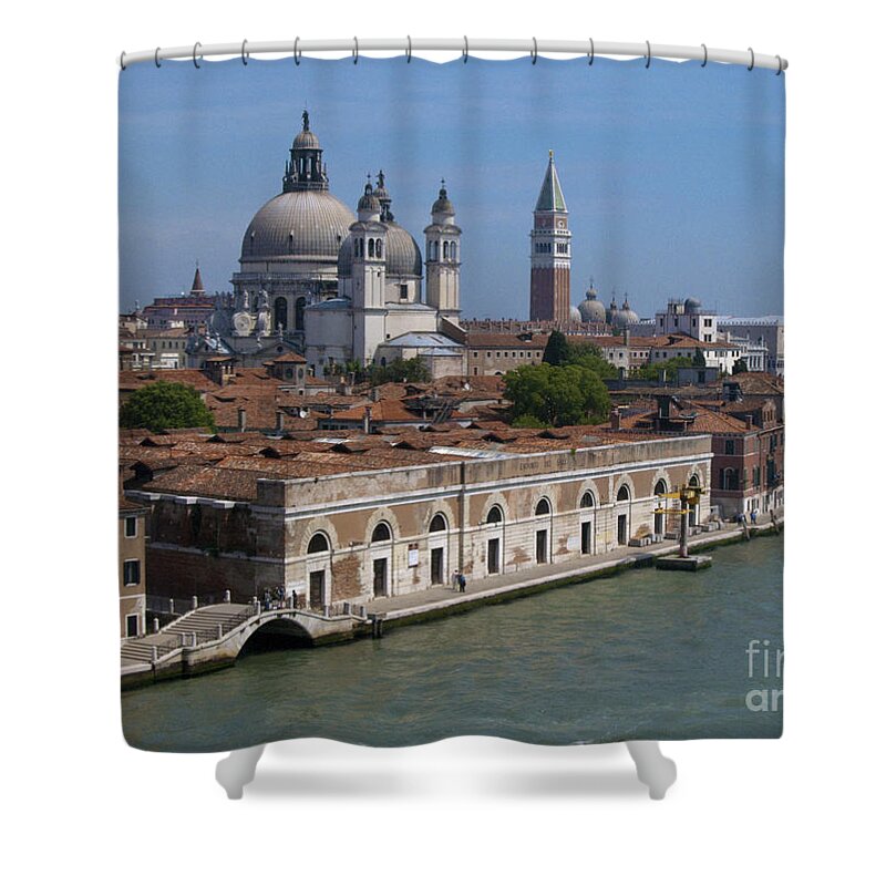 Venice Shower Curtain featuring the photograph The Grand Canal in Venice by Sandra Bronstein