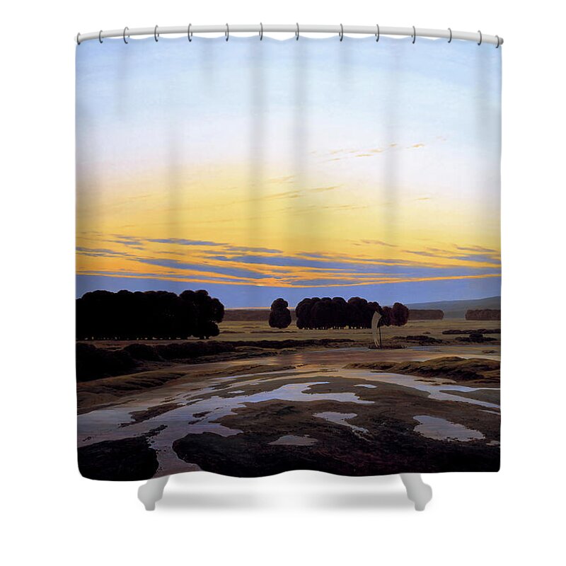 Art Shower Curtain featuring the painting The Great Enclosure Near Dresden by Mountain Dreams