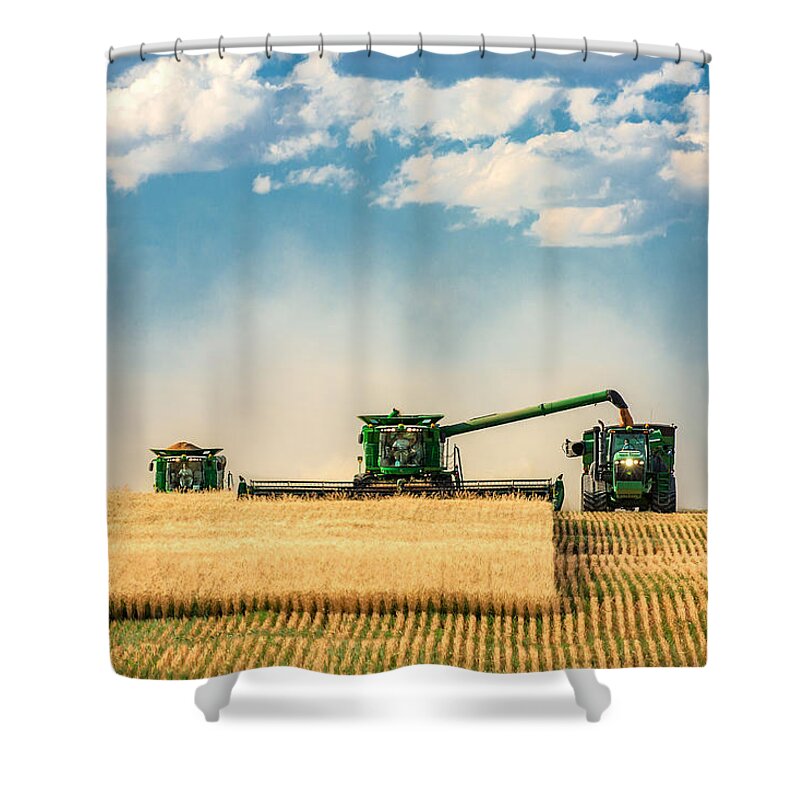 Ombine Shower Curtain featuring the photograph The Green Machines by Todd Klassy