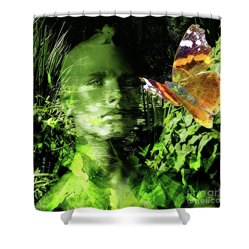 Green Man Shower Curtain featuring the photograph The Green Man by LemonArt Photography