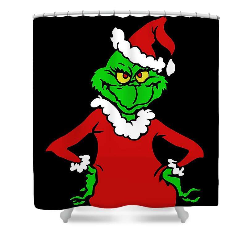 Grinch Shower Curtain featuring the painting The Grinch by Ian King