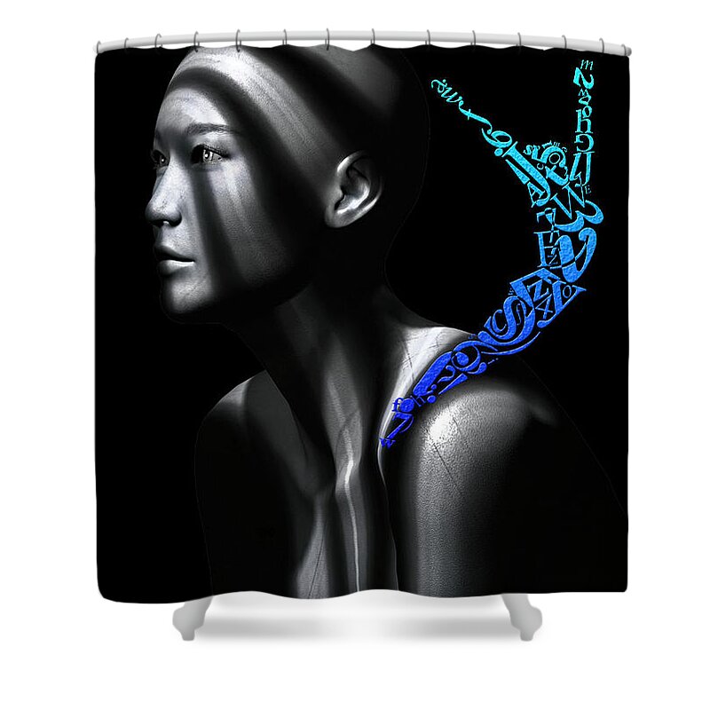 Gymnast Shower Curtain featuring the digital art The Gymnast by Shadowlea Is