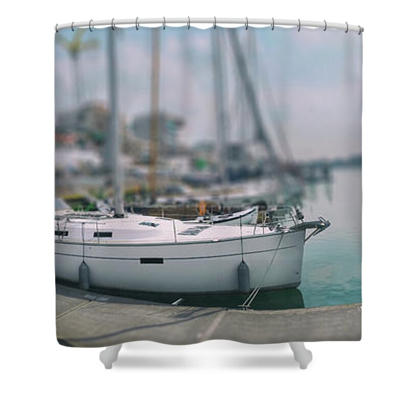 Netherlands Shower Curtain featuring the photograph the Hague local harbor by Ariadna De Raadt