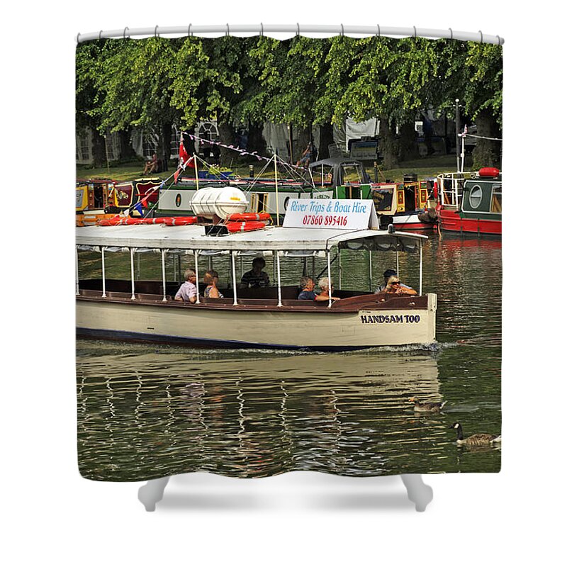 Britain Shower Curtain featuring the photograph The Handsam Too - Evesham by Rod Johnson