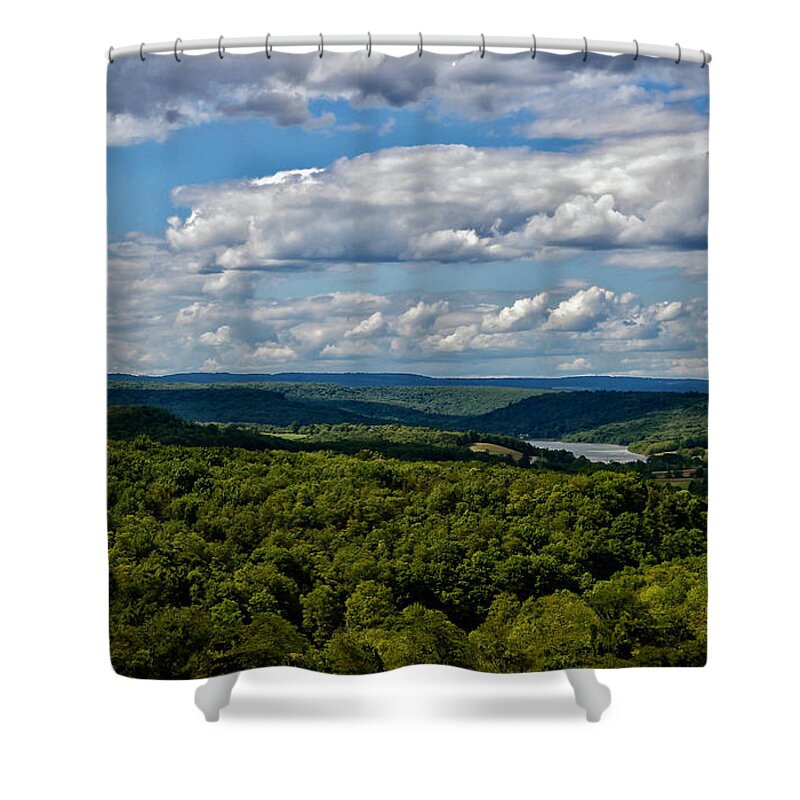 The High Road Shower Curtain featuring the photograph The High Road by Rachel Cohen