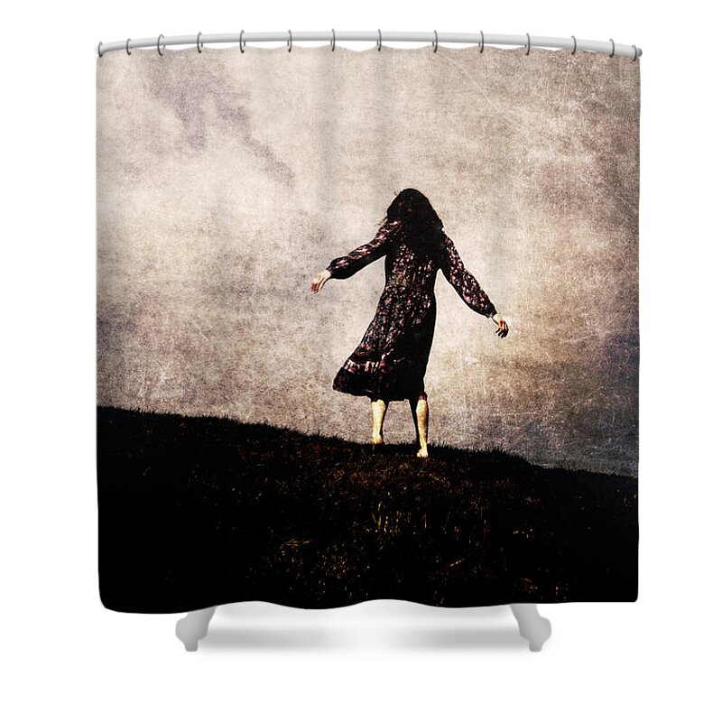 Woman Shower Curtain featuring the photograph The hill by Clayton Bastiani
