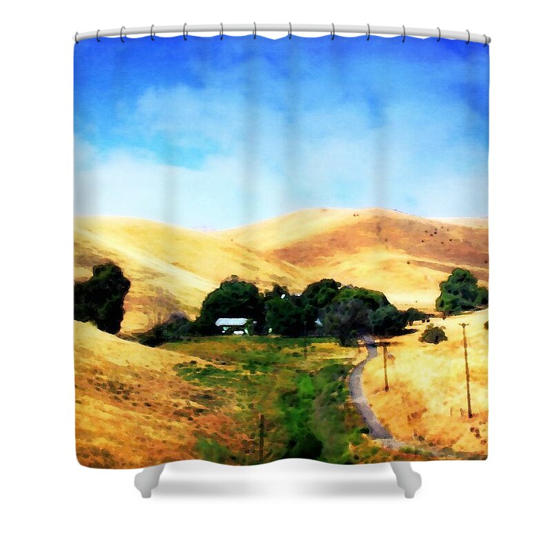 House Shower Curtain featuring the photograph The House in the Hollow by Timothy Bulone