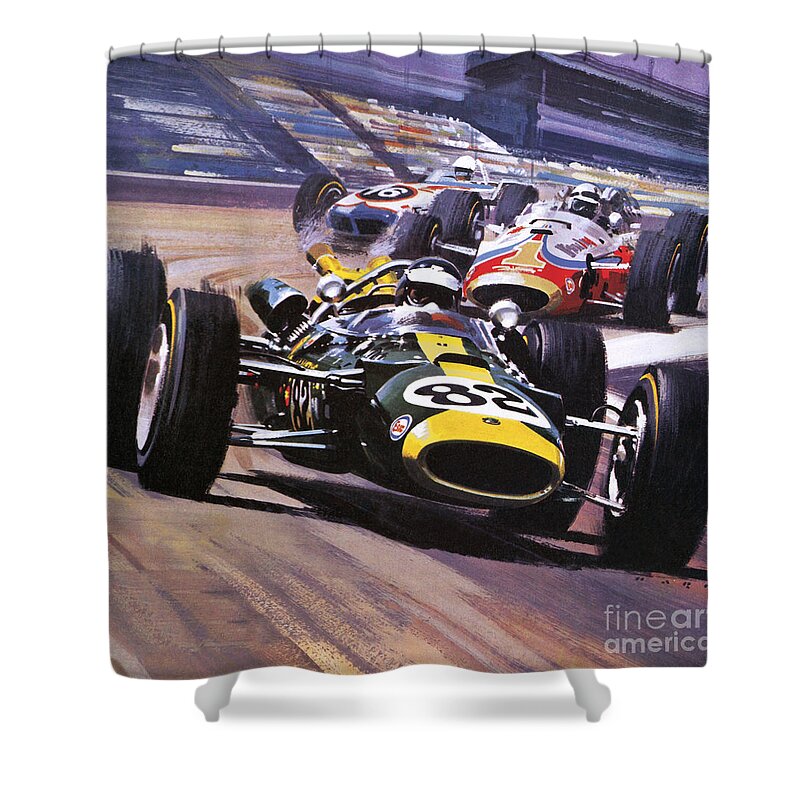 Indy Car Racing Shower Curtains