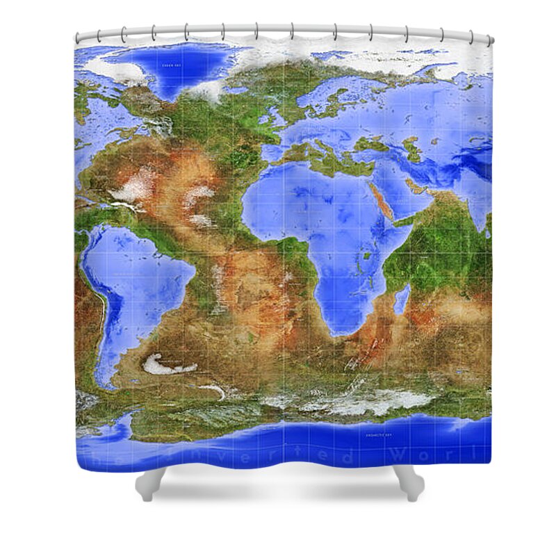 Earth Shower Curtain featuring the photograph The Inverted World by Frans Blok