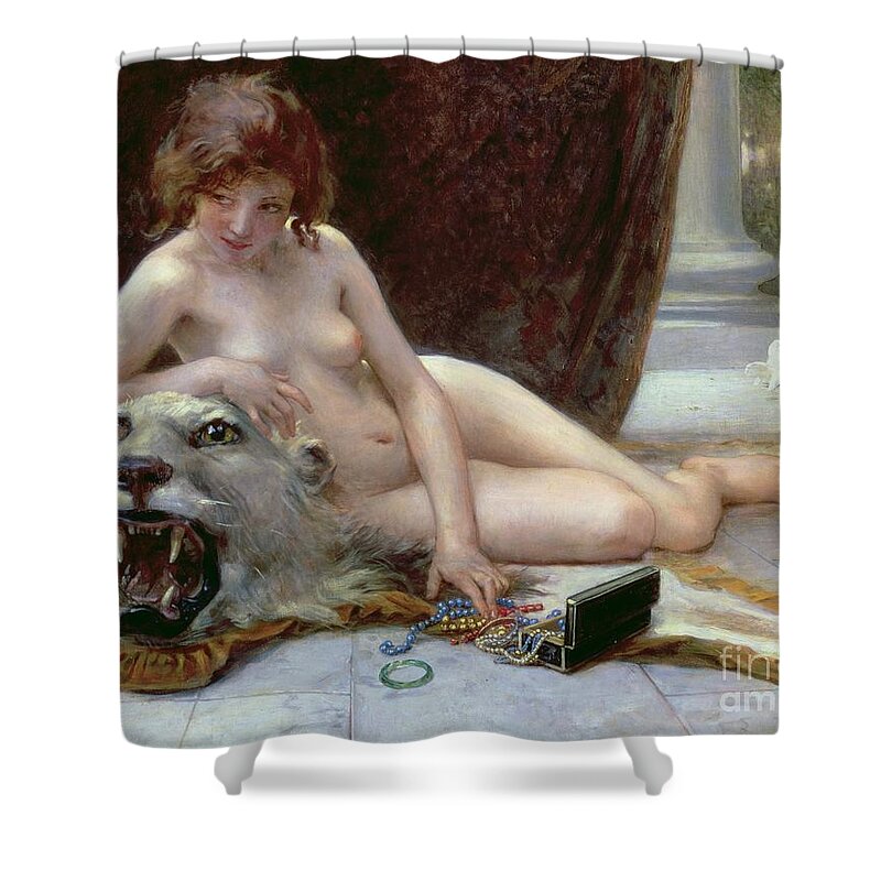 Nude Shower Curtain featuring the painting The Jewel Case by Guillaume Seignac