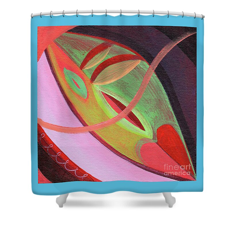 The Joy Of Design Xlii Shower Curtain featuring the painting The Joy of Design X L I I by Helena Tiainen