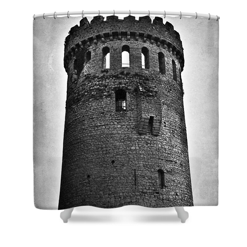 Ireland Shower Curtain featuring the photograph The Keep at Nenagh Castle in Nenagh Ireland by Teresa Mucha