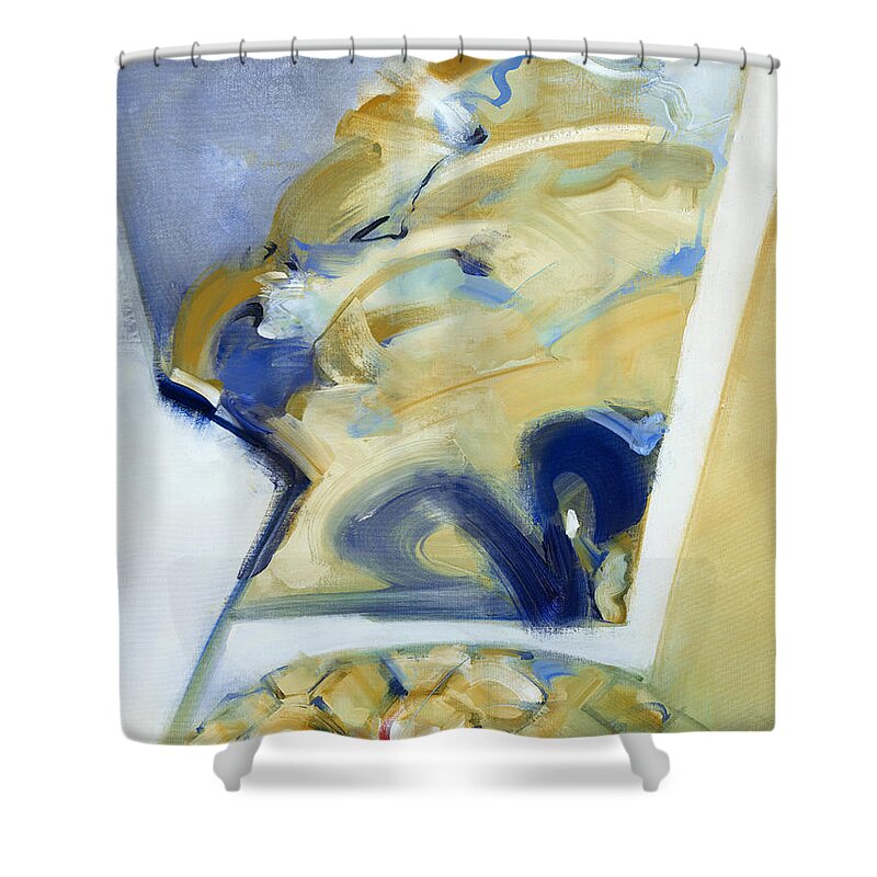 Blues Shower Curtain featuring the painting The Keys of Life - Effort by Ritchard Rodriguez