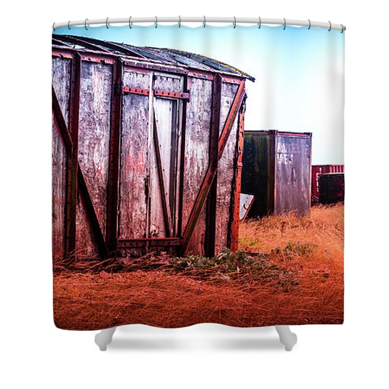 Iron Shower Curtain featuring the photograph The Landscape of Dungeness Beach, England by Perry Rodriguez