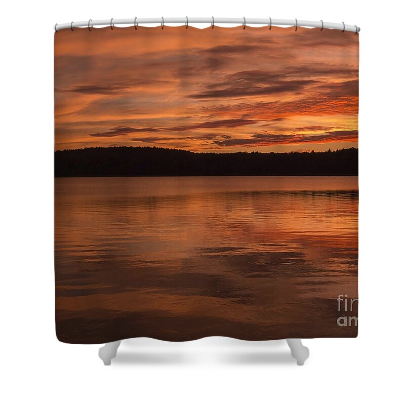 Sunset Shower Curtain featuring the photograph The Last Night of Summer by Lili Feinstein