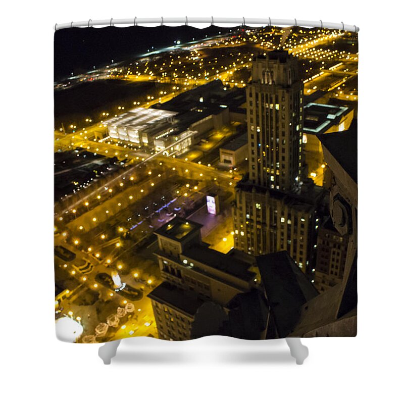 Chitecture Shower Curtain featuring the photograph The Ledge by Tyler Adams