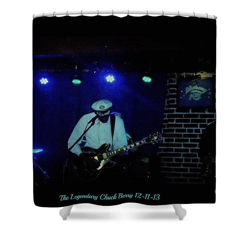  Shower Curtain featuring the photograph The Legendary Chuck Berry 2 by Kelly Awad
