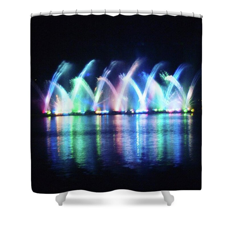  Shower Curtain featuring the photograph The Light Show by Aleck Cartwright