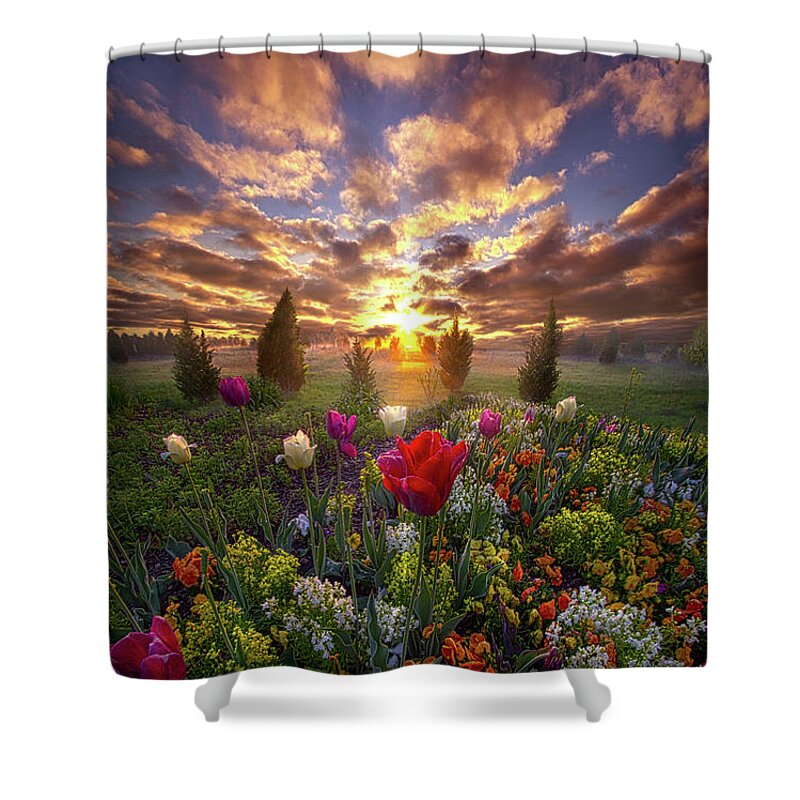Travel Shower Curtain featuring the photograph The Light That Shines Our Way Home by Phil Koch
