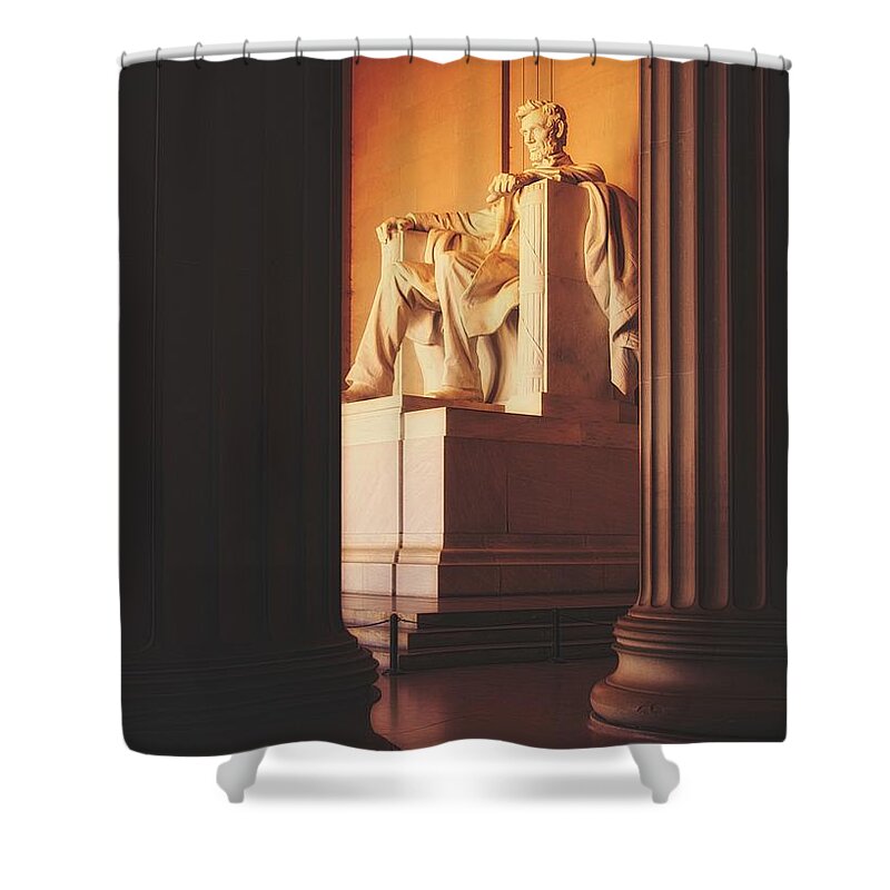 Lincoln Memorial Shower Curtain featuring the photograph The Lincoln Memorial by Mountain Dreams