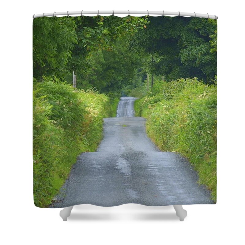 Road Shower Curtain featuring the photograph The long and winding road by Joe Cashin