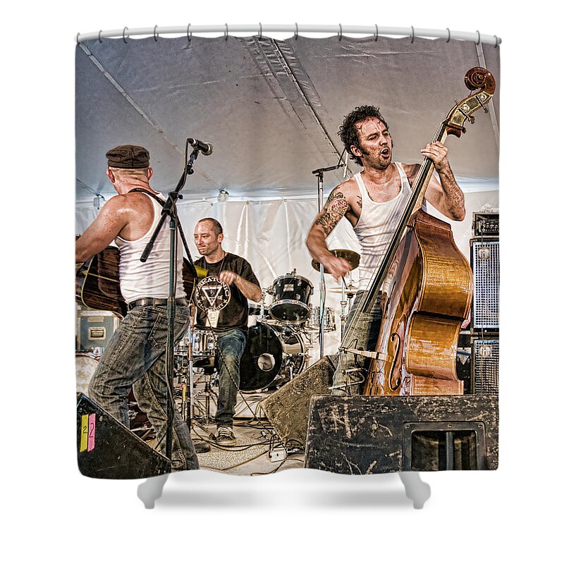 Lost Bayou Ramblers Shower Curtain featuring the photograph The Lost Bayou Ramblers by Ginger Wakem