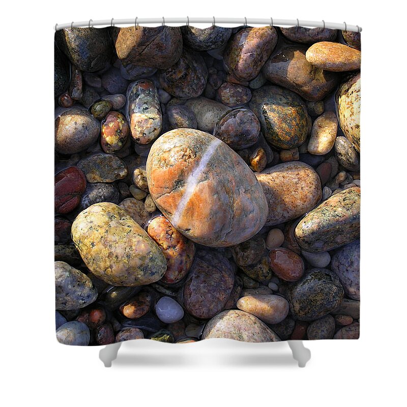 Rock Shower Curtain featuring the photograph The Lucky Rock by Charles Harden