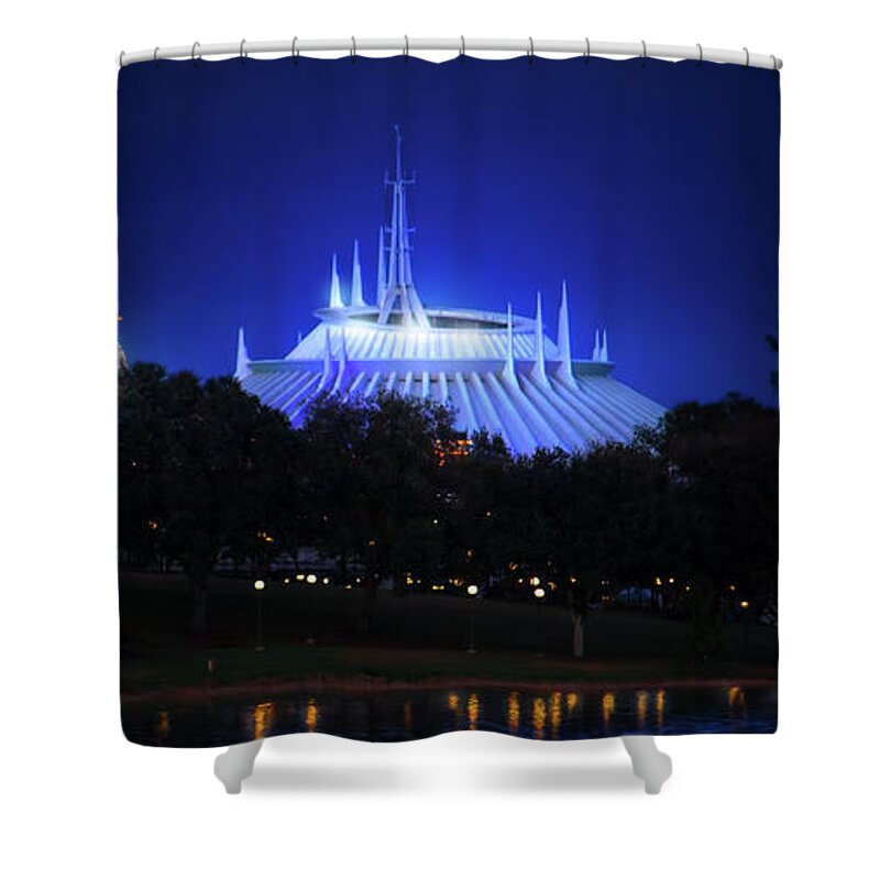 Wdw Shower Curtain featuring the photograph The Magic Kingdom Entrance by Mark Andrew Thomas
