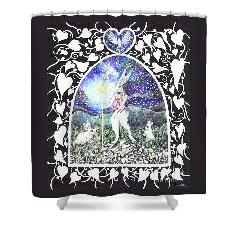 Storybook Art Shower Curtain featuring the painting The Magician by Lise Winne