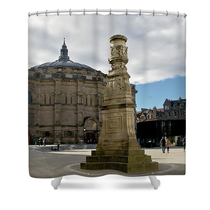 Hall Shower Curtain featuring the photograph The Mc Ewan Hall and Bristo Square by Elena Perelman