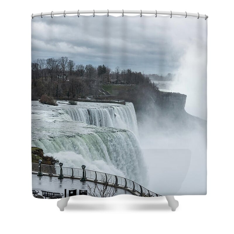 Water Falls Shower Curtain featuring the photograph The Mighty Niagara by Jaime Mercado