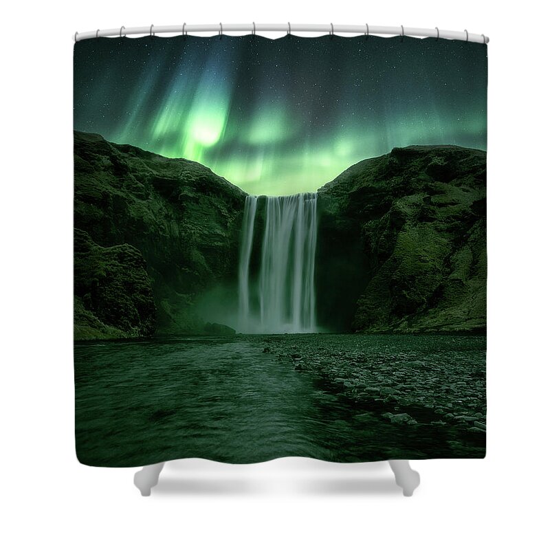 Skogafoss Shower Curtain featuring the photograph The Mighty Skogafoss by Tor-Ivar Naess