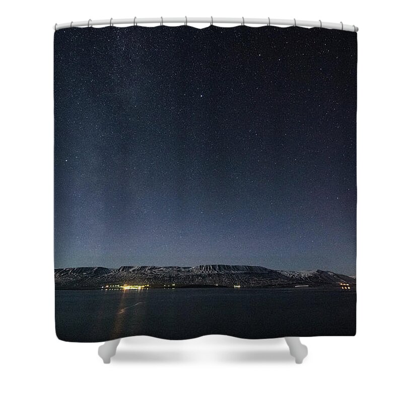 Stars Shower Curtain featuring the photograph The Milky Way Over Northern Iceland by Matt Swinden
