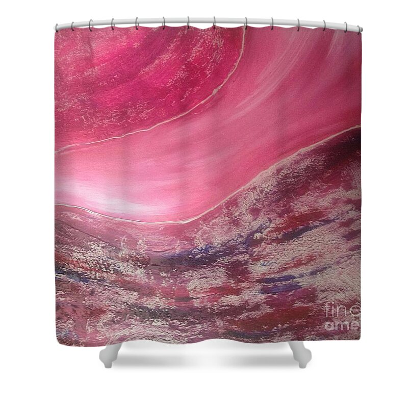 The Milky Way Shower Curtain featuring the painting The Milky Way by Sarahleah Hankes