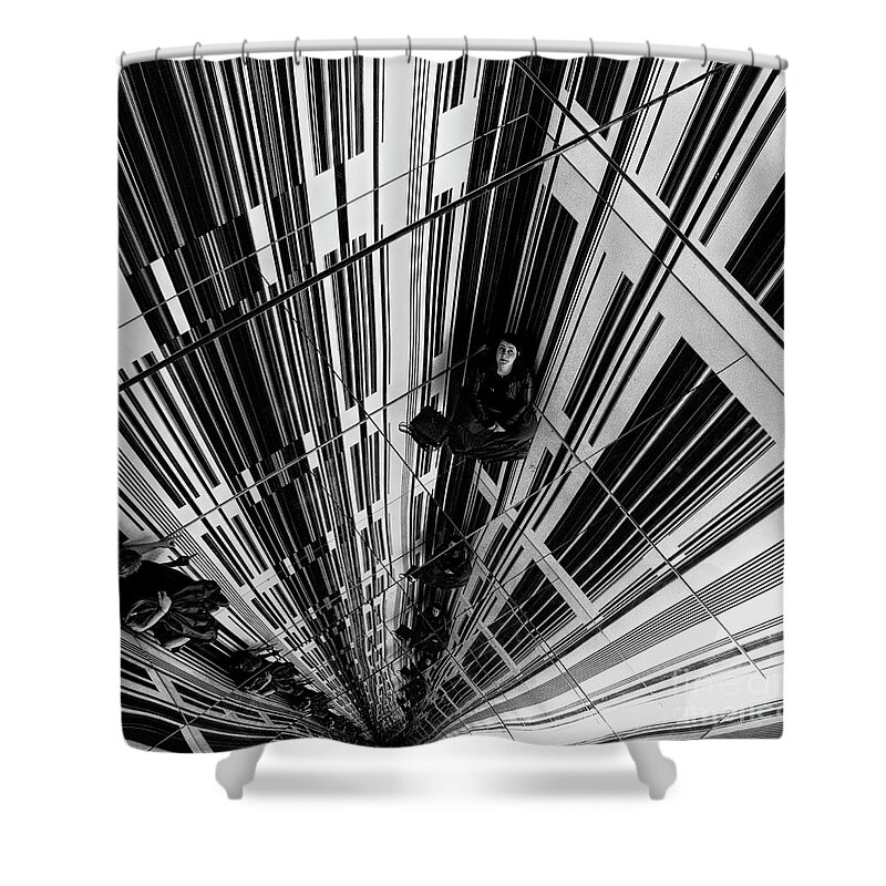 Mirror Shower Curtain featuring the photograph The Mirror Room by Karen Lewis