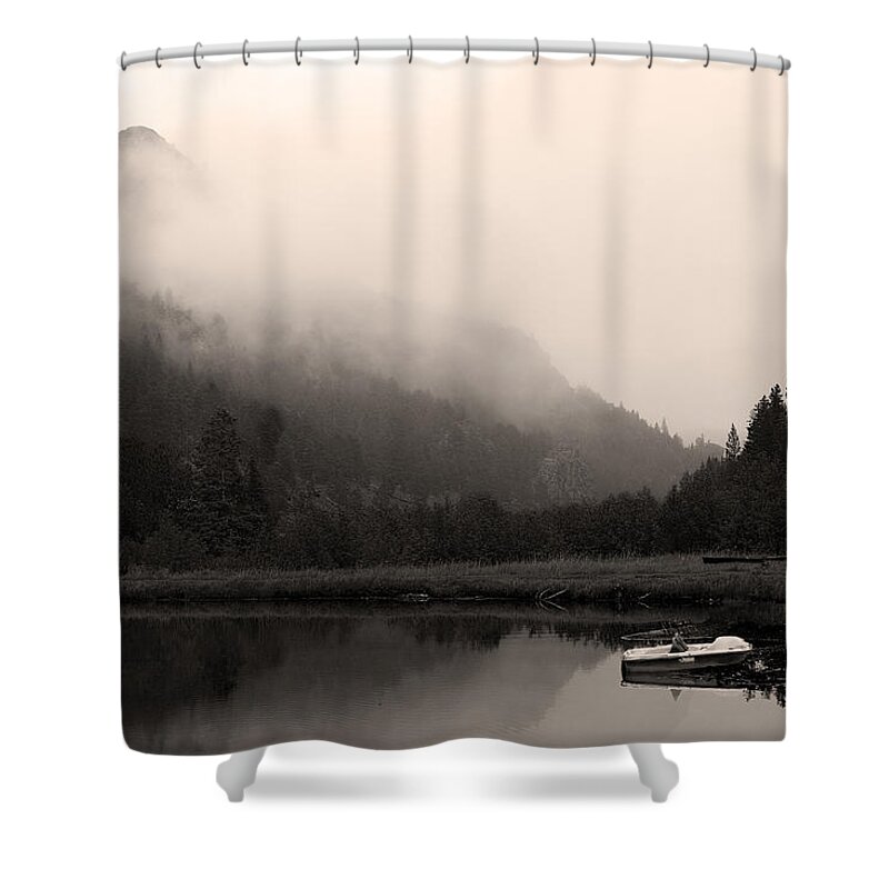  Sepia Shower Curtain featuring the photograph The Morning After by James BO Insogna