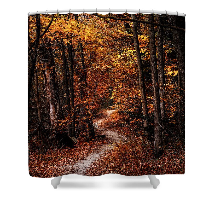 Landscape Shower Curtain featuring the photograph The Narrow Path by Scott Norris