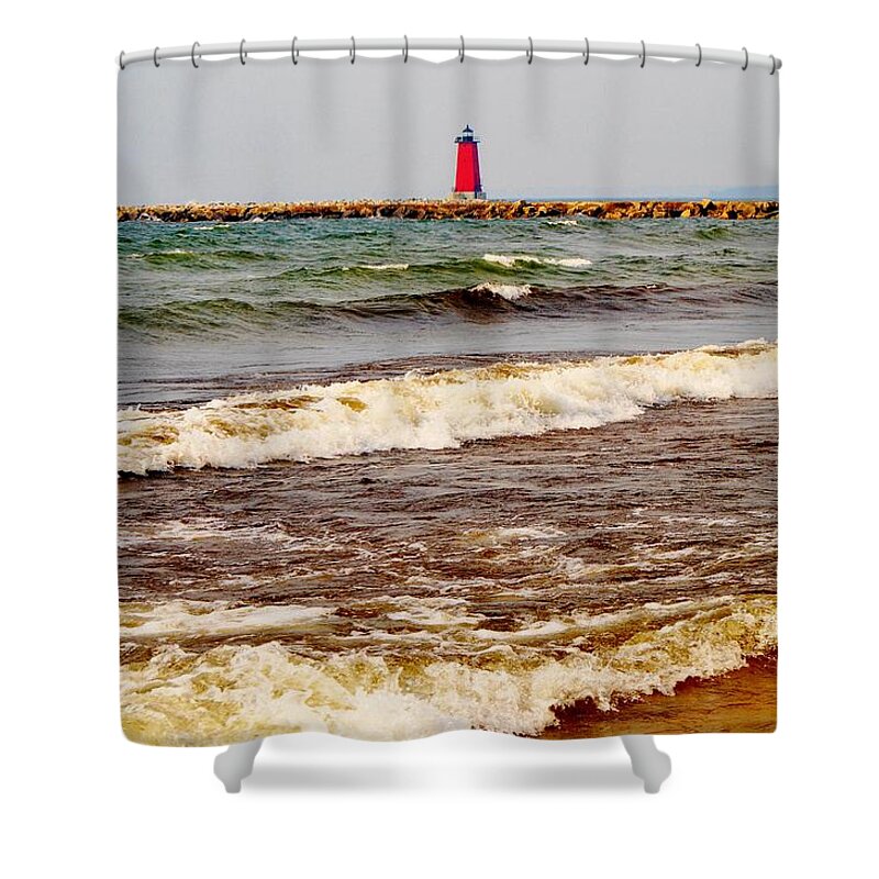 Lake Michigan Shower Curtain featuring the photograph The North Shore by Daniel Thompson