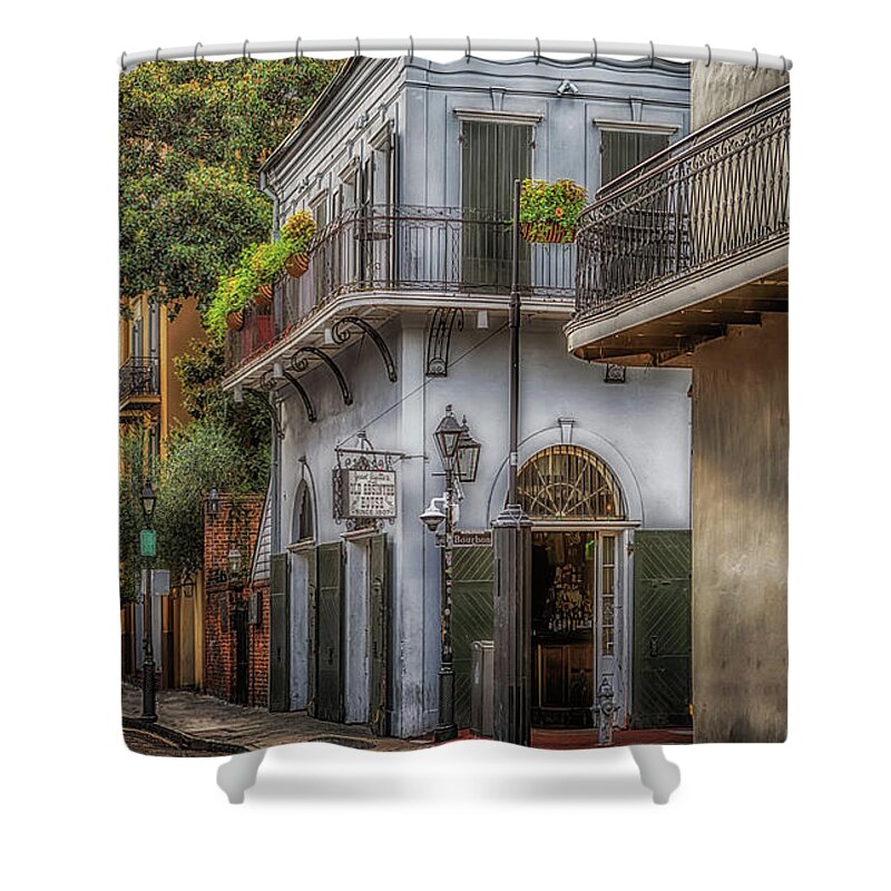 Old Absinthe House Shower Curtain featuring the photograph The Old Absinthe House by Susan Rissi Tregoning