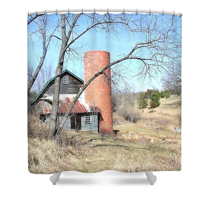 Barn Shower Curtain featuring the photograph The Old Farm by Tom Reynen
