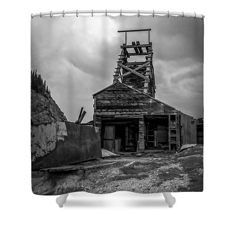 Jay Stockhaus Shower Curtain featuring the photograph The Old Mine by Jay Stockhaus