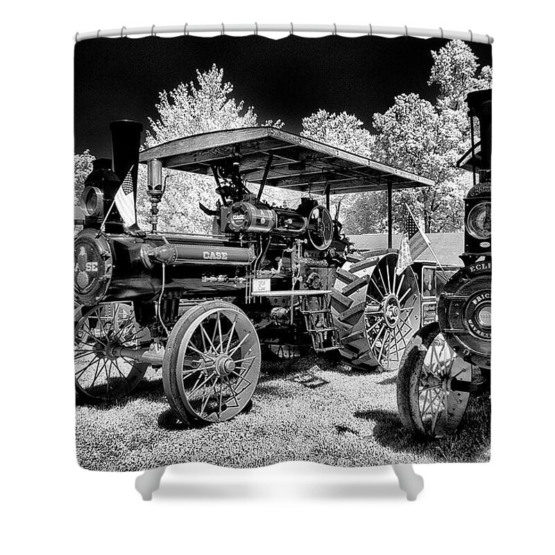 Tractors Shower Curtain featuring the photograph The old way of farming by Paul W Faust - Impressions of Light
