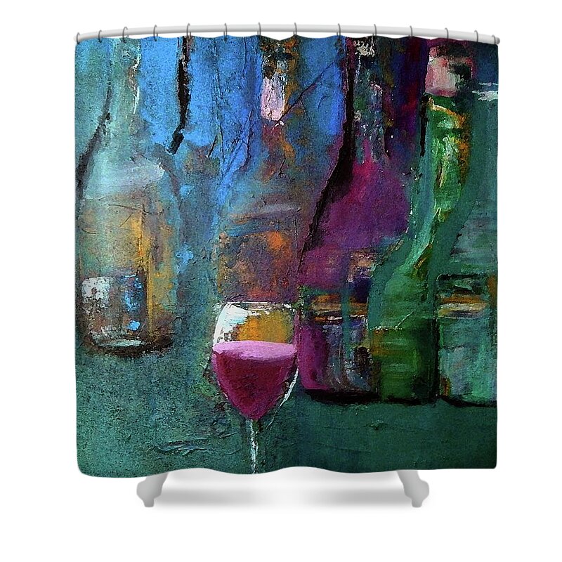 Colorful Shower Curtain featuring the painting The One That Stands Out by Lisa Kaiser