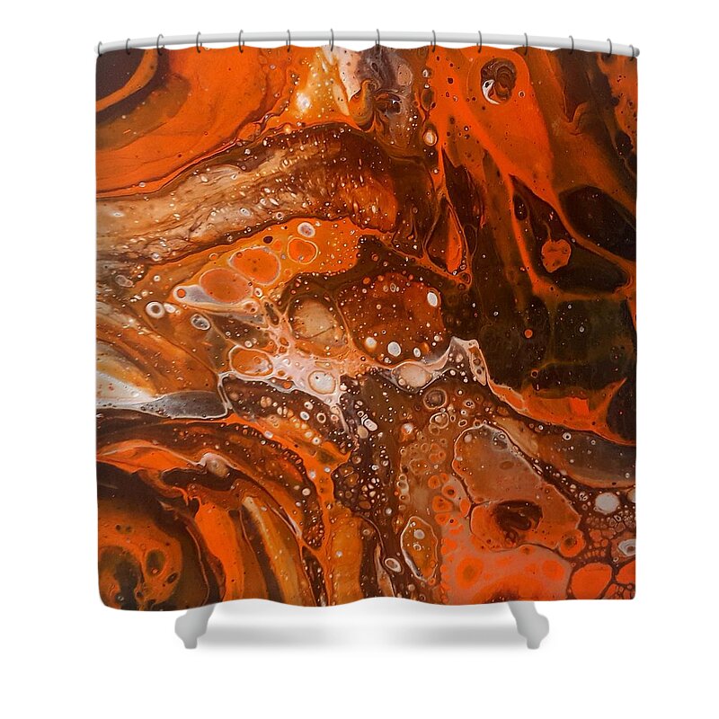 Painting Shower Curtain featuring the photograph The Orange Galaxy by Travis Jones
