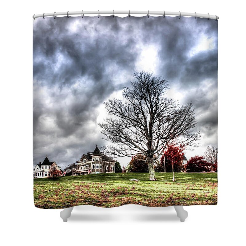 Maine Shower Curtain featuring the photograph The Overlook by Debra Forand