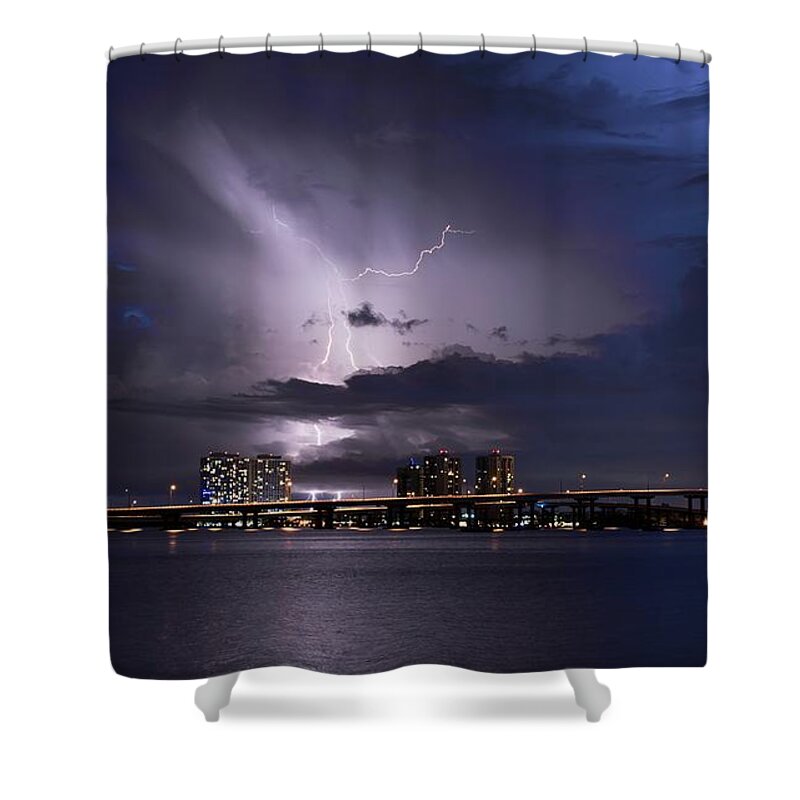 Lightning Shower Curtain featuring the photograph The Paradise Life by Quinn Sedam