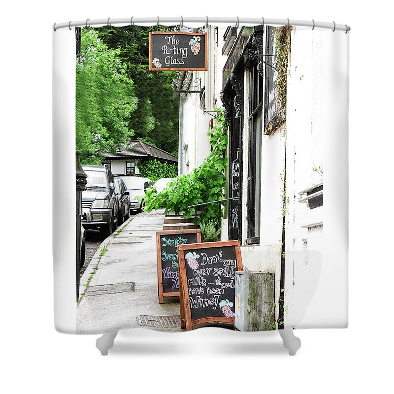 Parting Shower Curtain featuring the photograph Irish Wine Bar by Doc Braham