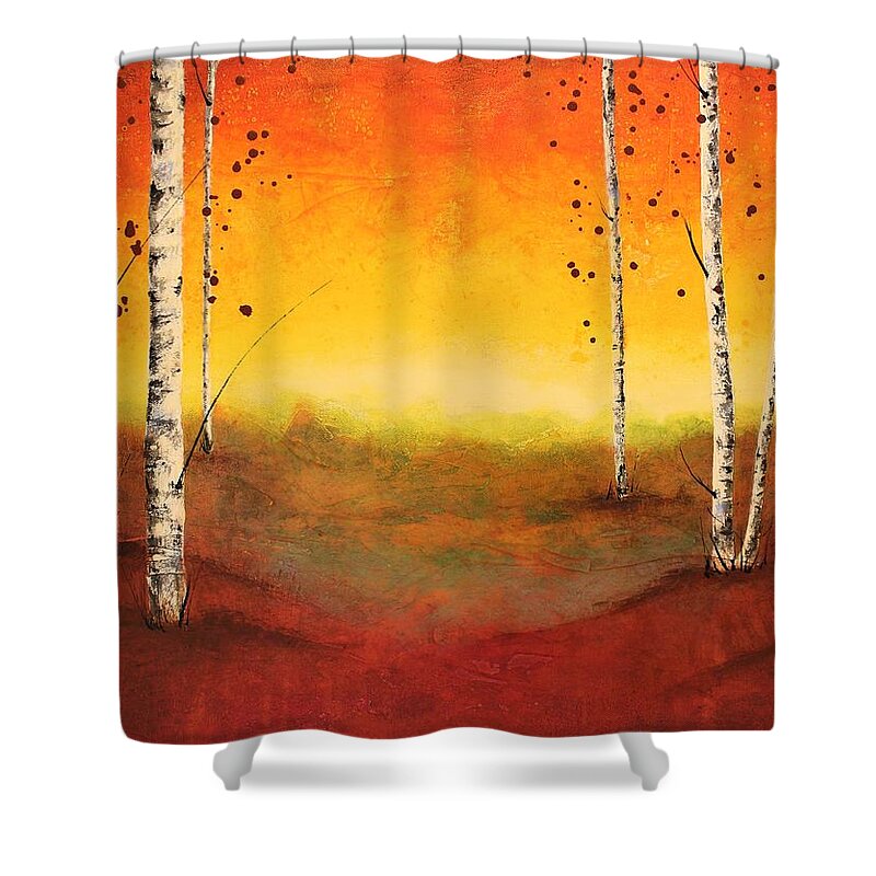 Acrylic Shower Curtain featuring the painting The Path by Brenda O'Quin