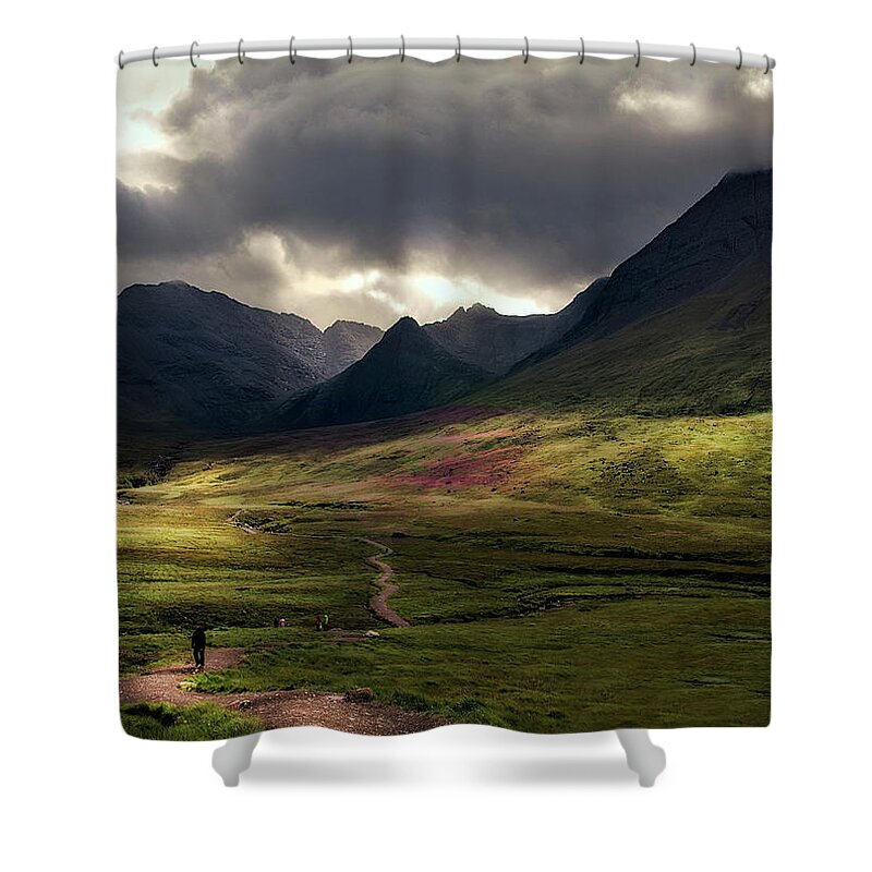  Shower Curtain featuring the photograph The Path to the Fairy Pools by Cybele Moon